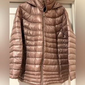 NWOT- Calvin Klein Pink Women's Metallic Puffer Jacket- 1X